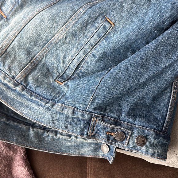 XL Goodfellow Sherpa Lined Jean Jacket - Picture 5 of 6